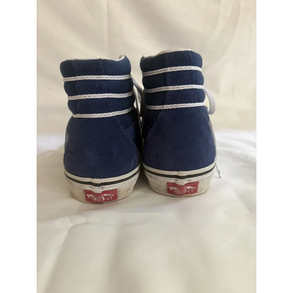 Vans Blue Suede High Top Skate Shoes Great Condition Womens 8.5 Men’s 7